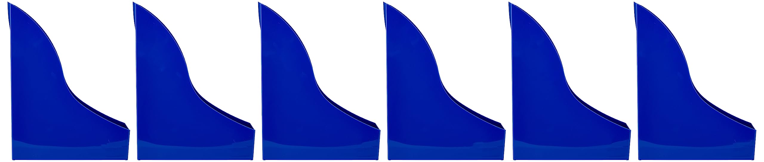 Durable Basic Magazine Rack, Blue, Pack of 6, Ideal for holding Magazines, Documents, Brochures, etc. Up to A4 format