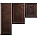 mDesign Soft Microfiber Polyester Bathroom Spa Rug Set - Water Absorbent, Machine Washable, Non-Slip - Includes 3 Rectangular Accent Rugs, Contour Mat, Toilet Lid Cover - Set of 5 - Chocolate Brown