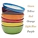 Amethya │ Premium Ceramic Colorful Stoneware – Breakfast, Pasta, or Dessert Bowls │ Dishes Set, Scratch Resistant, Microwave, Oven, and Dishwasher Safe │ Assorted Colors - Set of 6