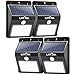 Litom Solar Lights Outdoor Super Bright 8 LEDs Security Lights Wireless Waterproof Motion Sensor Lights for Patio, Deck, Yard, Garden 4 Pack