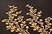 TWO Big Golden Flower Leaf Vines Embroidery Applique Patch, Plum Blossom Flower Patch, Iron on Applique, Flower Applique Patch (Gold)