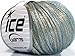 Rock Star, Light Gold, Light Blue, Metallic Shine, Soft Nylon Merino Wool Acrylic Blend Yarn 50 Gram, 52019
