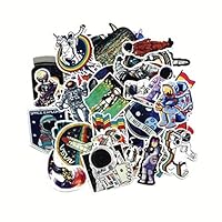 50pcs NASA Astronaut Cosmonaut Aviation Stickers for Laptop Stickers Motorcycle Bicycle Skateboard Luggage Decal Graffiti Patches Waterproof Stickers for [No-Duplicate Sticker Pack]