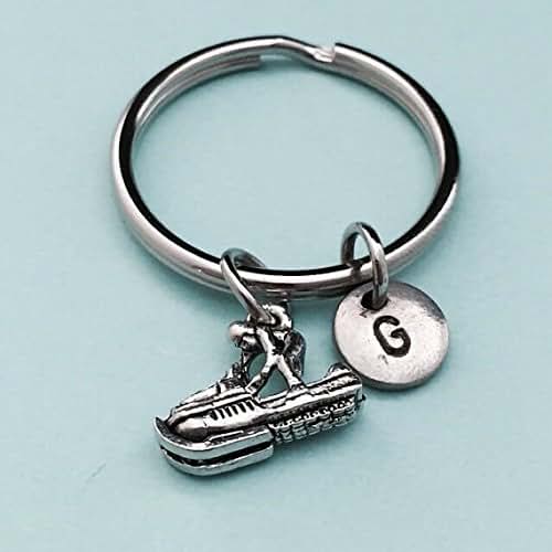 Snow mobile keychain, snow mobile charm, automobile keychain, personalized keychain