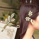 Pixnor 10PCS Europe and the United States Hair Jewelry Hair Clips Athena Olive Branch Leaves Barrettes Bobby Pin Hairpins Hair Ornaments Hair Accessories Beautiful Bride Headwear Edge Clip Clamps