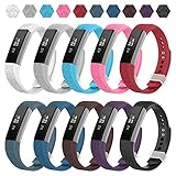 Fitbit Alta Bands,Greeninsync(TM) Laser Textured Fitbit Alta Accessory Replacement Bands Small 10 set W Metal Clasp Unique Design Fatener for Man Women Kids