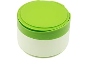 Green Plastic Empty Portable Baby Skin Care After-bath Powder Puff Talcum Powder Case Container Dispensor Make-up Loose Powde