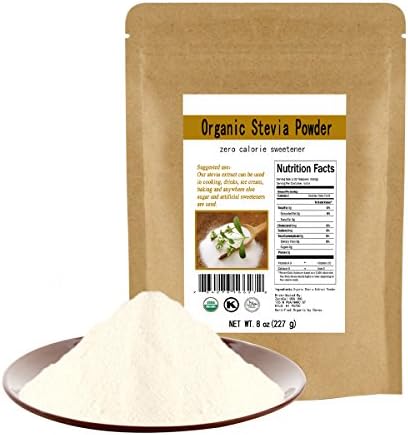 CCnature Organic Stevia Powder Natural Sweetener Zero Calorie Sugar Substitute 8oz
