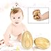 TSLIKANDO Wooden Shaker Eggs 4Pcs Musical Egg Shakers Maracas Rattles for Kids Babies