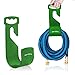 Yardsky Green Garden Hose Holder Wall Mount Durble Hanger Plastic Hook for Expandable Water Hose (Pack of 2)