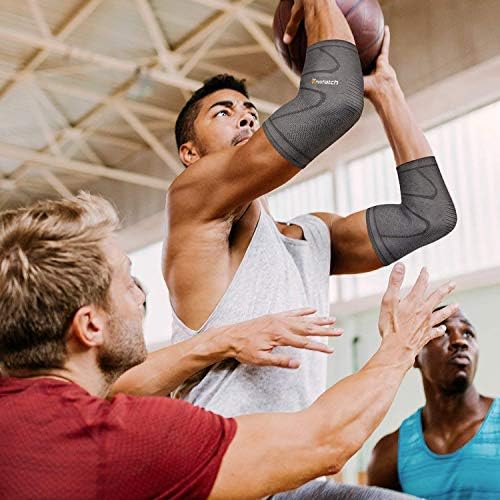 Elbow Brace, Elbow Support. The Best Elbow Compression Sleeve to Assist on The Relief of Joint Pain, Tendonitis, Arthritis and Tennis/Golfers Pair Sold-Medium Size ONLY 23-28 cm