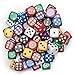 Ultimate 6 Sided Dice Set Consisting of 100 Multicolored Dice with Rounded Corners and Dots