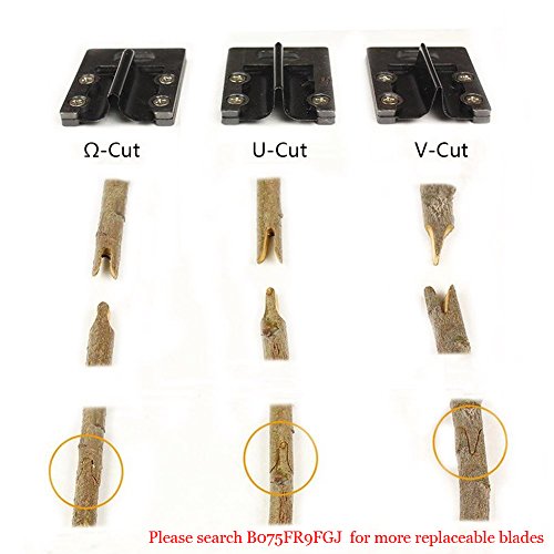 Migiwata Garden Fruit Tree Professional Pruning Shears Grafting Cutting Tool With 6 Blades (2V & 2U & 2Ω shaped) to Cut Grafting Stocks from 5mm up to 12mm in Diameter with English Manual