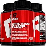 Nitric Oxide Pump+ - Powerful Nitric Oxide Supplements - Pre Workout with L Arginine, Citrulline Malate & Agmatine Sulfate - Stimulates Blood Flow for Increased Muscle Mass - 120 Vegetable Capsules