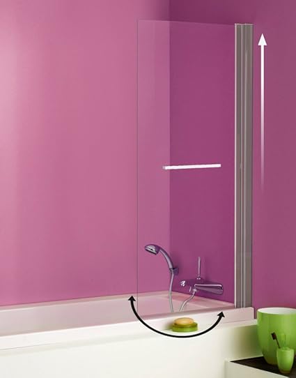 Pare Baignoire Ancomalin 1 Volet Relevable Et Pivotant En Verre Securit Transparent 5mm Profile Silver Amazon Fr Bricolage