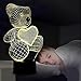 Uferno 3D Optical Illusion USB Night Light Table Lamps - Bedrooms Deco Teddy Bear Love Design for Kids - Unique Color Changing 3Ds Flash and Glow Effect