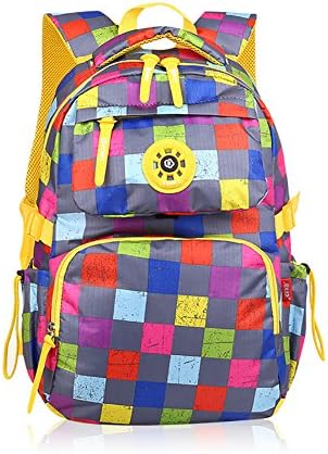 DALN Children School Backpacks Cute Backpack For Kids Girls Boys (Small plaid)