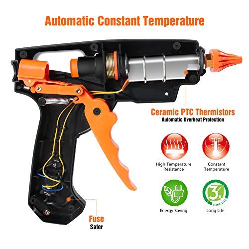 Hot Glue Gun, ABOX 60W Mini Heavy Duty Heating Hot Melt Glue Gun with 15pcs Melt Glue Sticks, Ideal for School DIY Arts and Crafts Projects, Home Quick Repairs