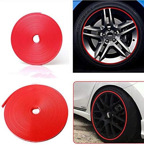 Jlong 8M Wheel Hub Decorative Protection Ring Wheel Guards Trim Rubber Seal Protector Guard Strip Wheel Hub Rim Edge Ring Sticker