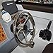13-1/2 Inch Stainless Steel Steering Wheel with Knob Control Knob Wheel For Boats & Yacht (13.5'' steel wheel with knob)