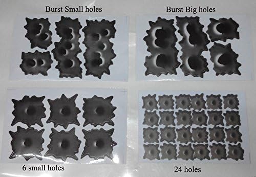 Dharcu(TM) Wholesale 50 sheets /lot,Realistic bullet holes car sticker,All-weather,Washable, 4 models,