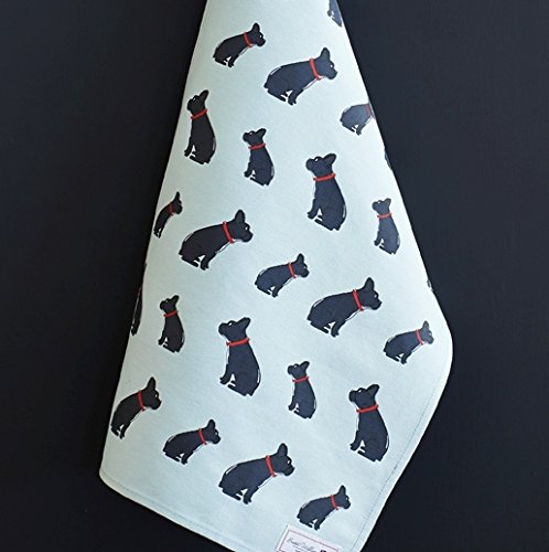 Sweet William French Bulldog tea towel