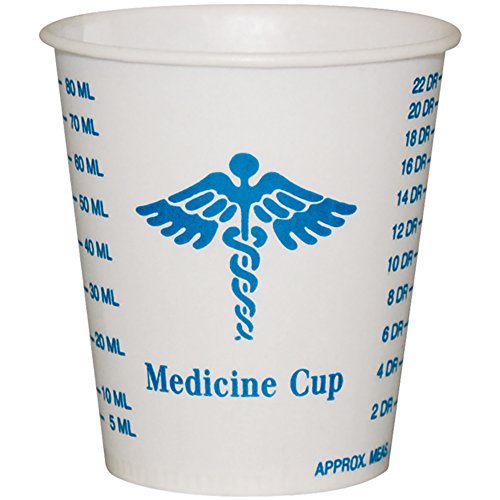 Solo R3-43107 3 oz Graduated Medicine Waxed Paper Cold Cup (Case of 5000)