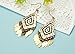 Ancient Gold Silver Plated Hollow Geometric Leaves Tassel Dangle Earring (Gold)