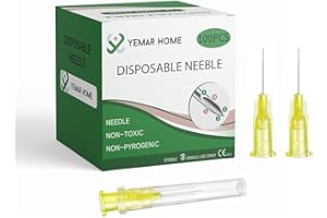 YEMAR HOME 30Ga 1/2in for Lab, Measurement, Transfer of Liquids（100 Pack）