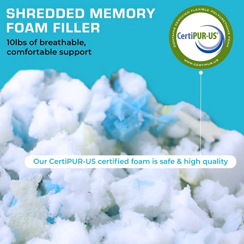 Xtreme Comforts 10 LBS Bean Bag Filler w/ Shredded Memory Foam Filling