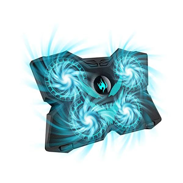 Laptop-Cooling-Pad-Gaming-Laptop-Cooler-Stand-with-4-Silent-Big-Fans-for-Notebook-Stable-cooler-for-laptop-2-USB-Powered-Fan-Compatible-up-to12-17-Control-Fan-Speed-for-PC-2021-New-Version LIANGSTAR Laptop Cooler, Laptop Cooling Pad with 4 Silent Big Fans at 1400RPM, Laptop Stand with Built-in Cable…