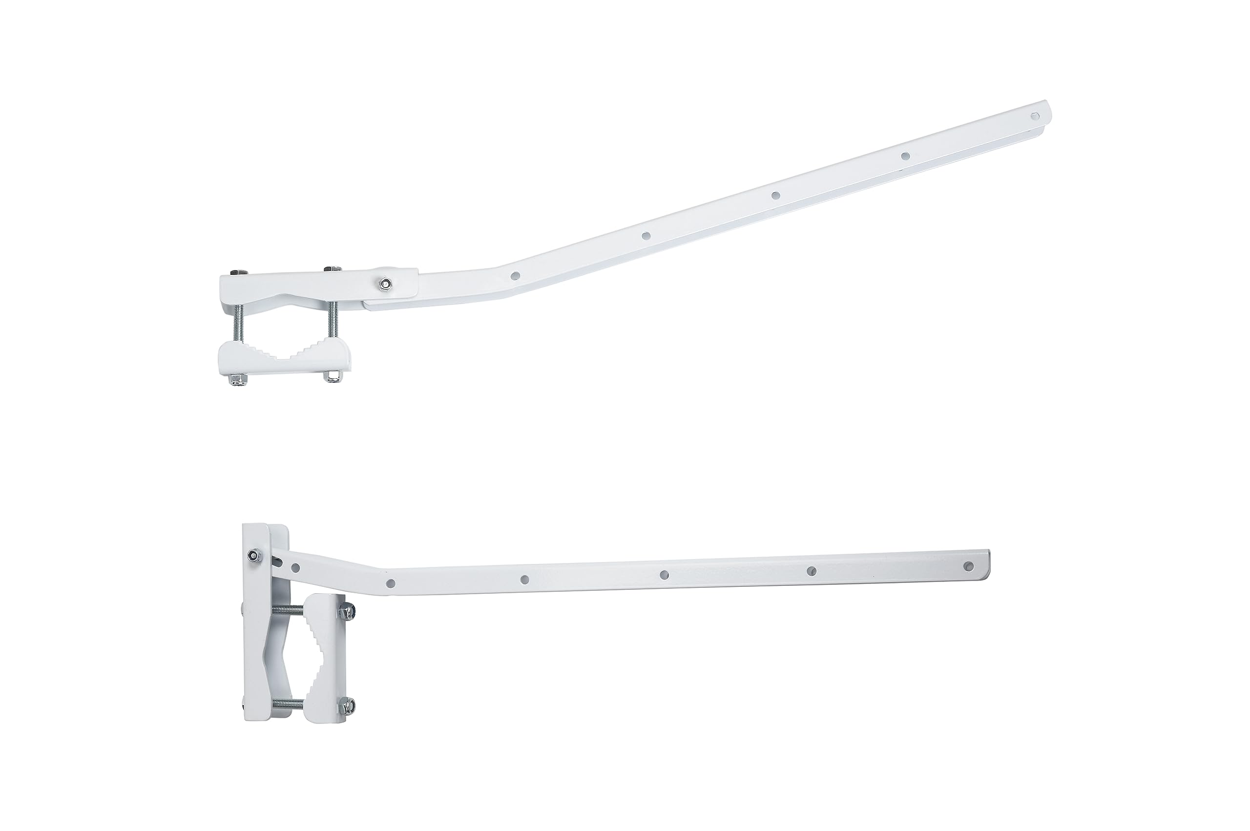 Sauvic White Adaptable and Foldable Balcony Clothes Airer