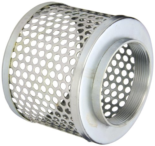 PT Coupling Carbon Steel Round Hole Pump Suction Strainer, 4"