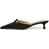 ZJGZF Kitten Heels for Women Dressy Pointed Toe Bow Heeled Sandals Vintage Mules Sexy Stiletto Heel Casual Pumps