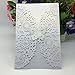 Tinksky wedding invitations - 10pcs Vertical Laser Cut Butterfly Invitations Cards Kits for Wedding Bridal Shower Birthday (White)