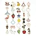 Youkwer 30pcs Mixed Colorful Charms Pendants for Jewelry Making, DIY Craft Charms Bulk for Necklace Bracelet Jewelry Making Crafting(30 Colorful Charms A2)