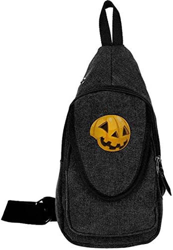 JNJ Team Men &amp; Women Sling Bag Pumpkin Head Chest Bag Canvas Travel Backpack Shoulder