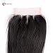 Forawme HD Transparent Closure For Women Braziian Straight Human Hair Soft Virgin Hair Invisible Pre Plucked Lace Closure Pieces Natural Hairline 4X4 14 Inch