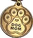RecoveryChip Dog Mom - A True Friend Leaves Paw Prints On Your Heart Keychain Paw Print Bronze