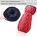 Ice Scraper Mitt For Car Windshield Snow Scrapers with Waterproof Glove Lined of Thick Fleece + Carry Pouch (Red)