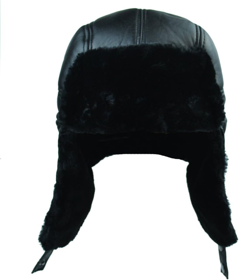 Trapper Trooper Leather Windproof Warm Ear Flaps Hat Caps
