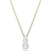 Swarovski Stilla Attract pendant, Round cut, White, Gold-tone plated