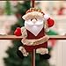 Bcharm Christmas Tree Ornament Sets, 4pc Christmas Plush & Plaids Dolls for Decoration, Santa/Snowman/Elk/Bear