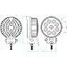 Led Work Light,ECCPP 4X27W 9LED Round Work Spot light Auxiliary Driving Lamp For 4x4-Jeep Cabin/UTE/SUV/ATV/Truck/Car/Boat/Fishing excavator/engineering vehicle/industrial plant (4x 27w Work Light)