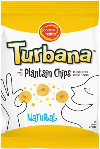 Turbana Plantain Chips, Lightly Salted, 7 Ounce (Pack of 12)