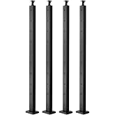 VEVOR Level Drilled Cable Railing Post, 10 Holes, 36x2x2 Inches Stainless Steel Cable Railing System Kit for Indoor Outdoor Deck Balcony, 4 Pack, Black, Product ID 4JZLGZXHS914MY65M001V0