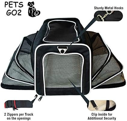 Pets Go2 Pet Carrier For Dogs Cats Airline Approved Premium Expandable Soft Animal Carriers Portable Soft Sided Air Travel Bag Best For Small