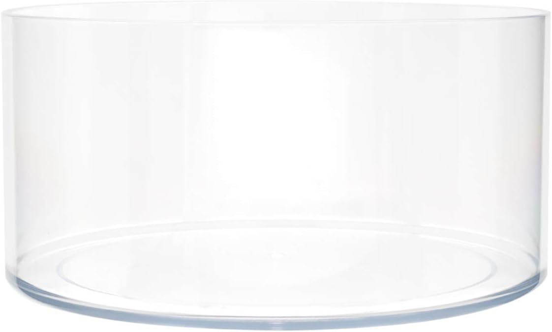 Royal Imports Flower Vase Acrylic Cylinder - Decorative Centerpiece for Home or Wedding - Non Breakable Plastic, 8"X4" Short Round - Clear