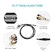 RCA Audio Cable Tuwejia Super HD 3.5mm AUX to 2RCA 6Feet Y Splitter Stereo Audio Cable Male Type OFC Conductor Dual Shielding Gold Plated High-End Metal Shell (6Feet)
