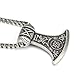 TTK Axe Norse Viking Thors Hammer Pendant Necklace For Men Boys With 23 Inch Box Chain